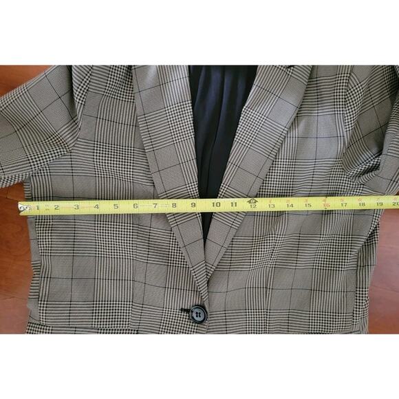 Evereve Women's Plaid Blazer Jacket Single Button Size Medium Academia Fall - Picture 6 of 8